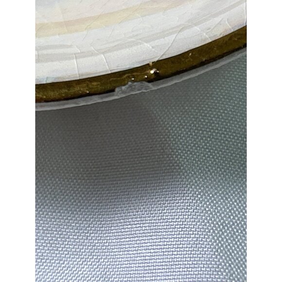 Bel-Ar Pottery Iridescent Saucer Plates 3 w/Gold Trim Retro 1950’s Lusterware - Picture 4 of 10